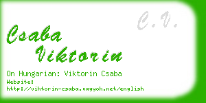 csaba viktorin business card